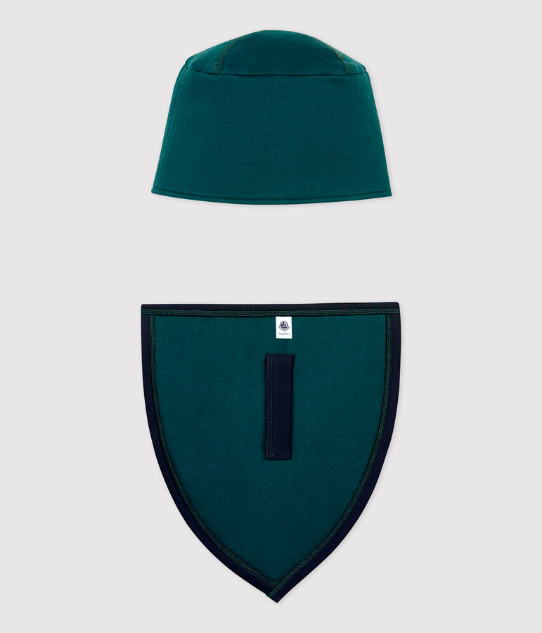 Kit de caballero de algod&oacute;n verde/azul